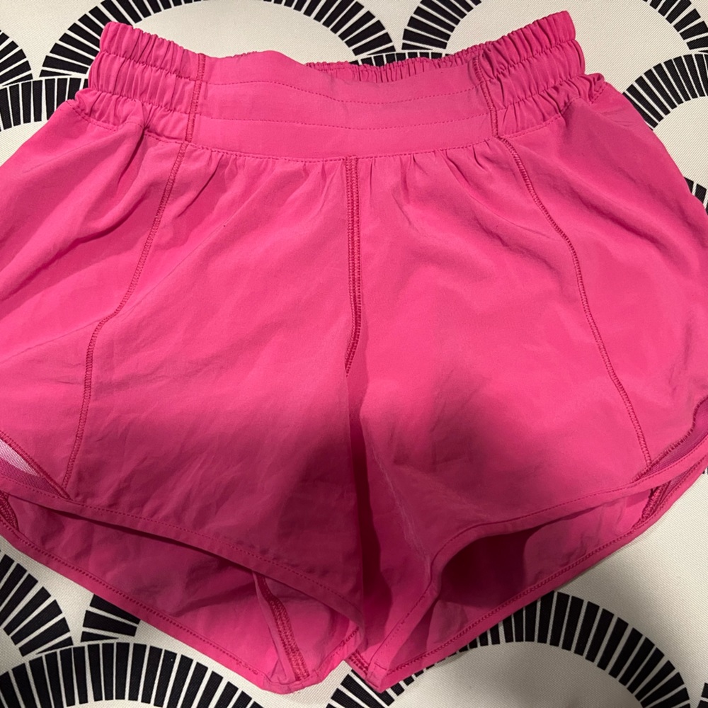 COPY - Lululemon pink hottie hot shorts, size 2 length 2